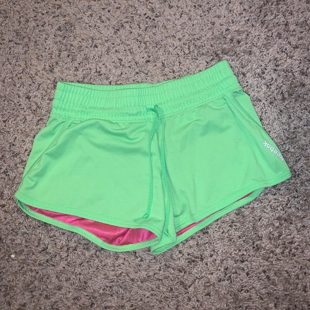 Reebok Womens Lime Green & Pink Athletic shorts